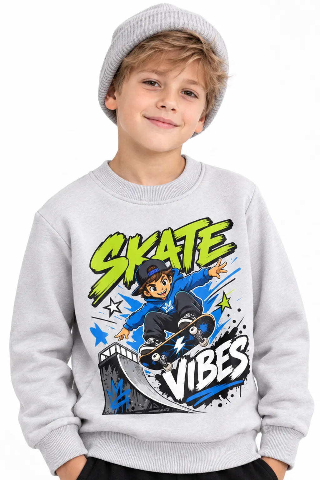 Skate Vibes | Sweatshirt | Erkek Çocuk (CSW504)