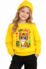 Cat Love | BL Eşofman Takımı | Kız Çocuk (CET525)