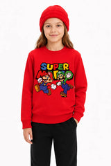 Super Mario | Sweatshirt | Kız Çocuk (CSW019)