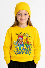 Ash ve Pikachu | Sweatshirt | Kız Çocuk (CSW029)