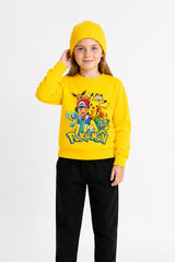 Ash ve Pikachu | Sweatshirt | Kız Çocuk (CSW029)