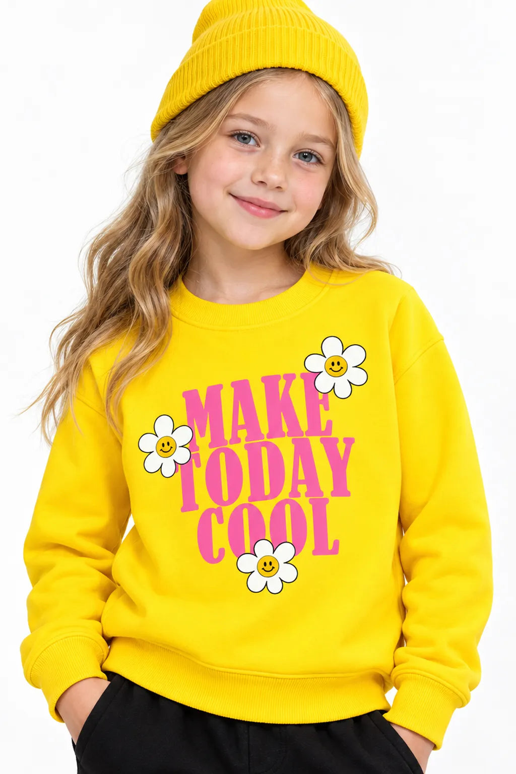 Make Today Cool | BL Sweatshirt | Kız Çocuk (CSW517)