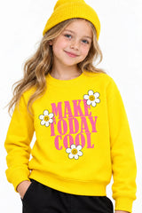 Make Today Cool | BL Sweatshirt | Kız Çocuk (CSW517)