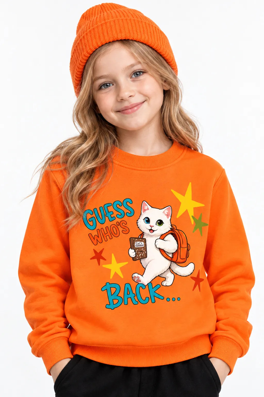 Who is Back | BL Sweatshirt | Kız Çocuk (CSW519)