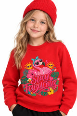 Pink Flamingo | BL Sweatshirt | Kız Çocuk (CSW520)