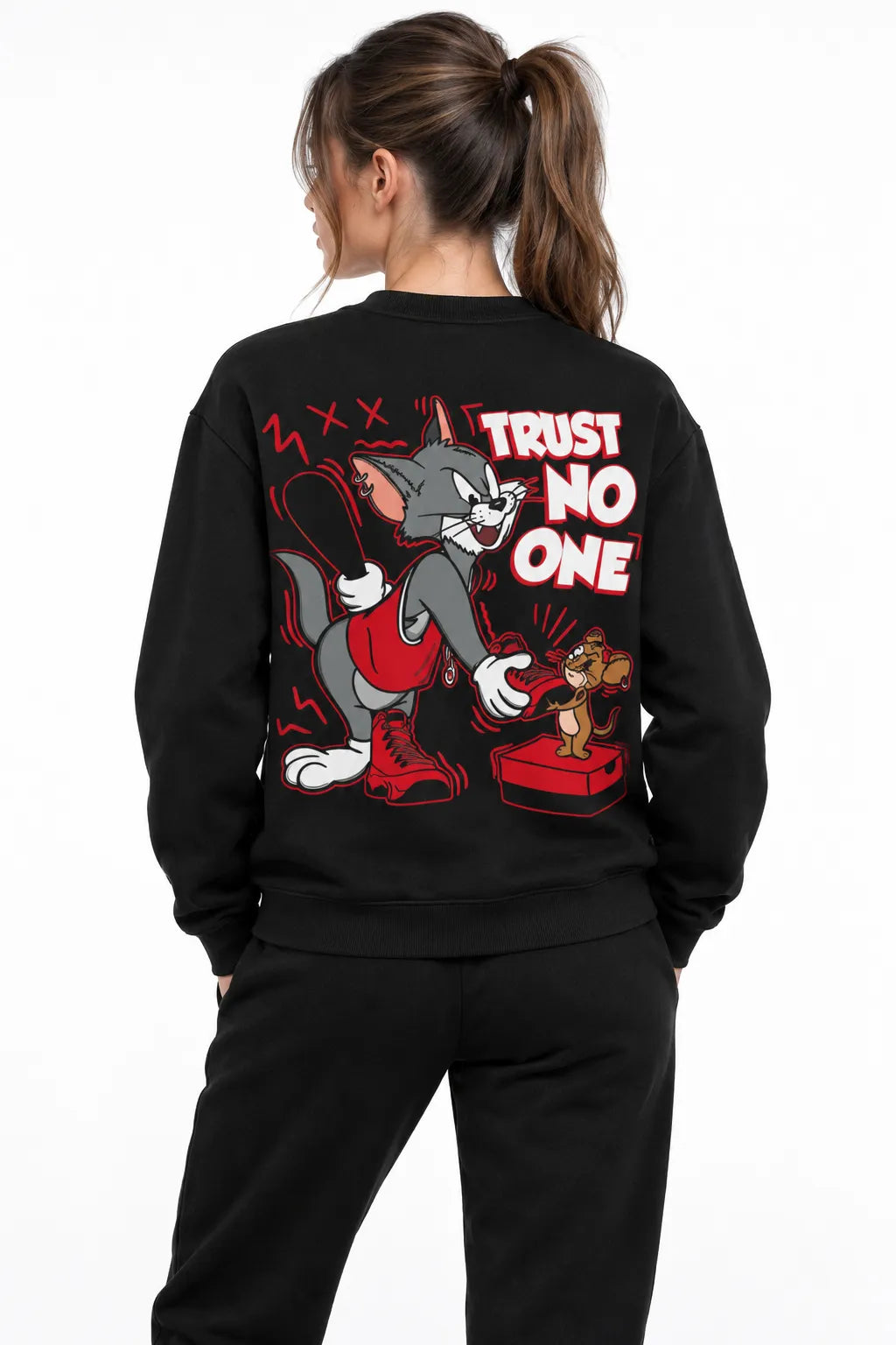 Trust No One Tom Jerry | Eşofman Takımı | Kadın (YET368)
