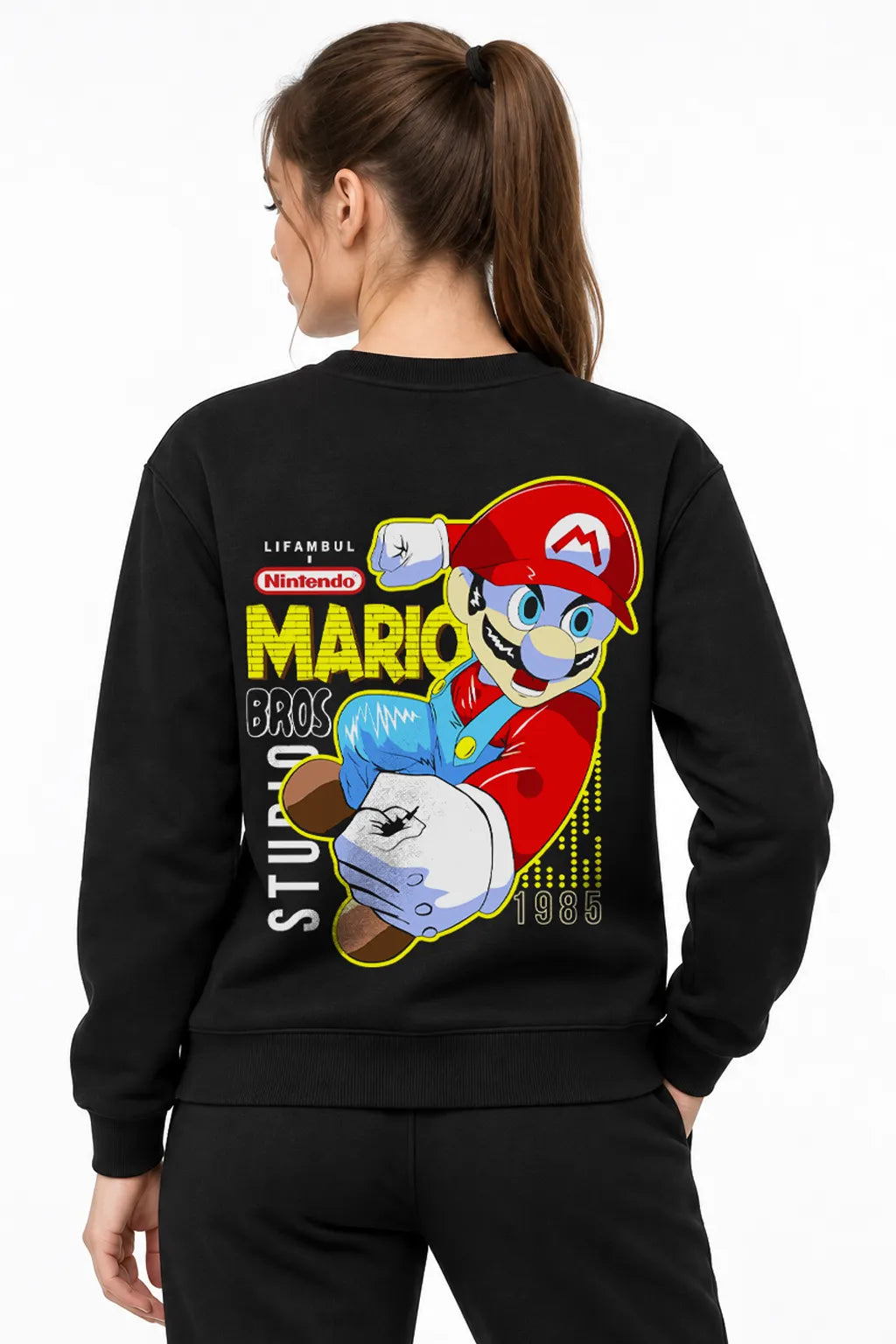Super Mario | BL Sweatshirt | Kadın (YSW370)