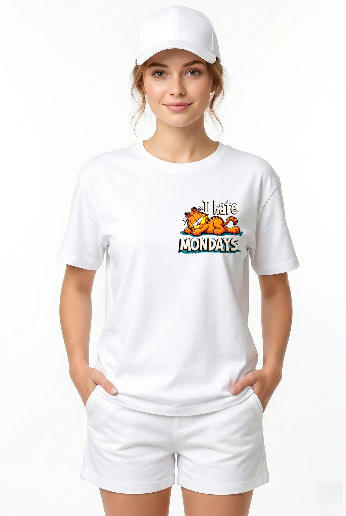 GARFIELD HATES MONDAYS | %100 PAMUK HEAVY COTTON PREMIUM KALİTE T-SHIRT (Y334)
