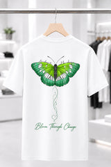 BLOOM THROUGH CHANGE | %100 PAMUK HEAVY COTTON PREMIUM KALİTE T-SHIRT (Y513)
