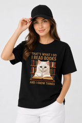 THE READER CAT | %100 PAMUK HEAVY COTTON PREMIUM KALİTE T-SHIRT (Y519)