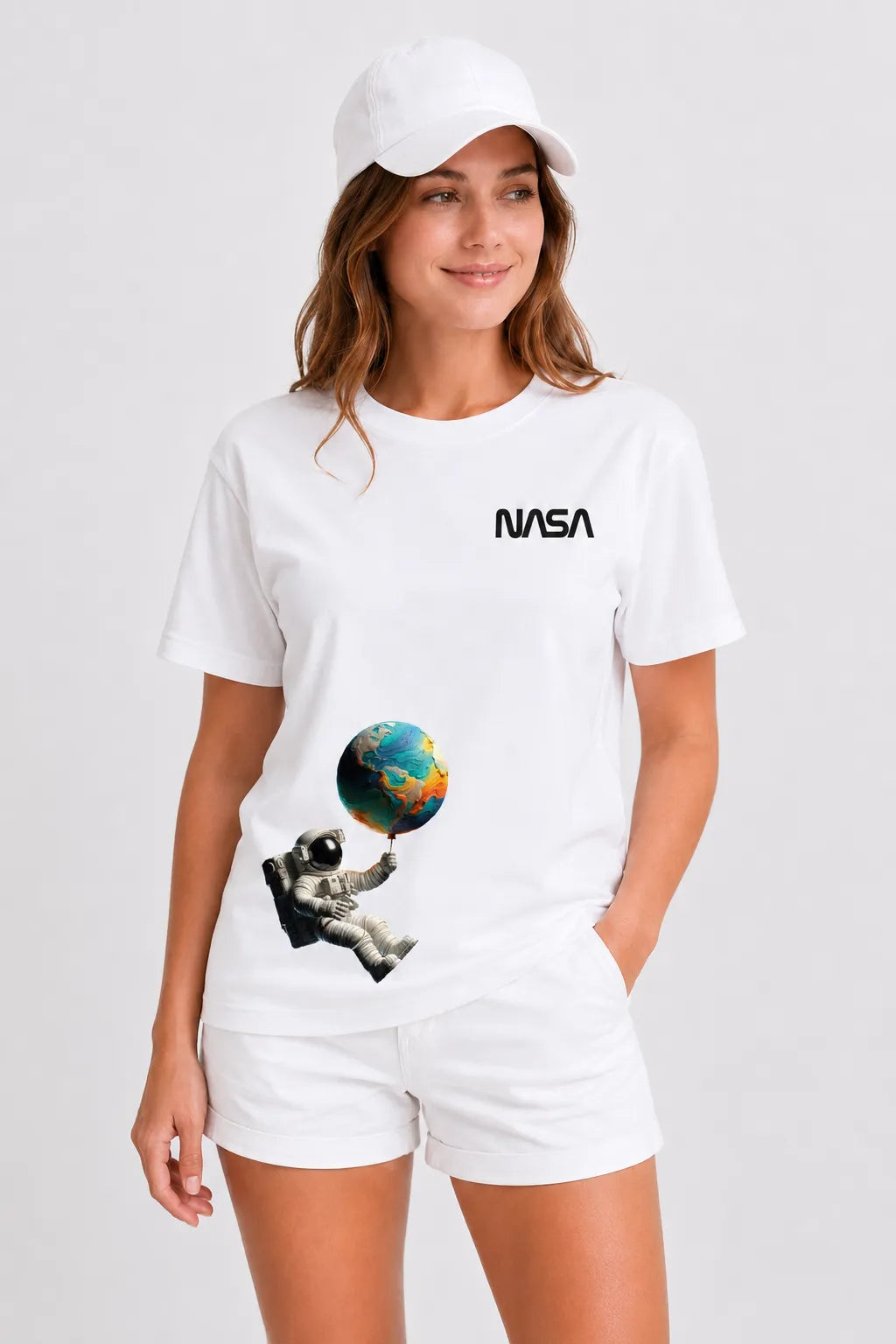 NASA BALLOONWORLD | %100 PAMUK HEAVY COTTON PREMIUM KALİTE T-SHIRT (Y063)
