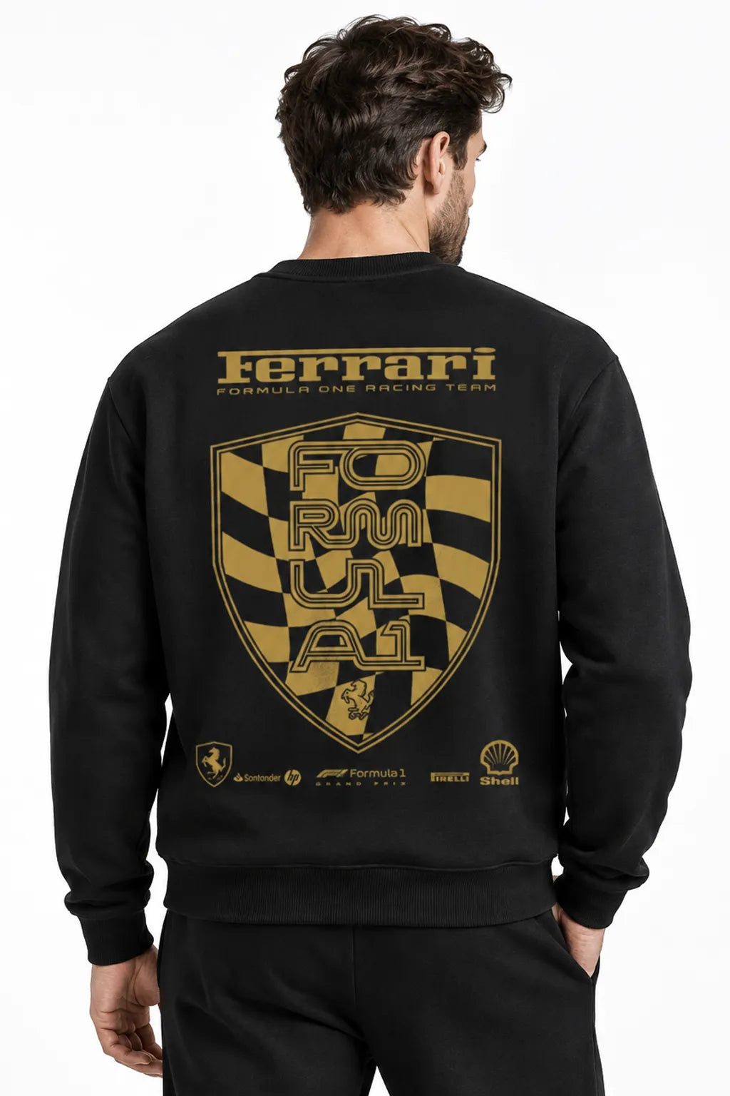 Ferrari Gold | F1 Sweatshirt | Erkek (YSW346)