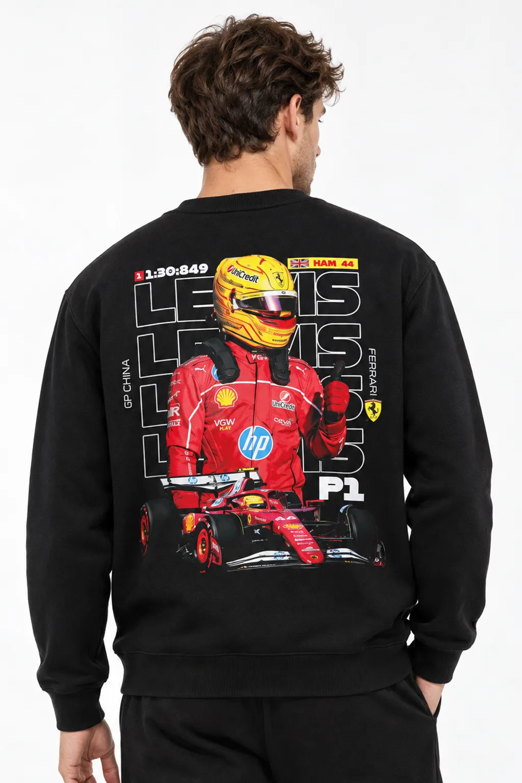 Lewis Hamilton Ferrari | F1 Sweatshirt | Erkek (YSW358)