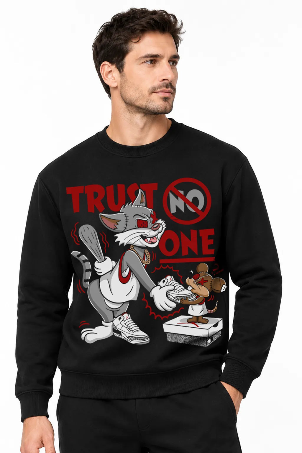 Tom Jerry Trust One | BL Sweatshirt | Erkek (YSW378)
